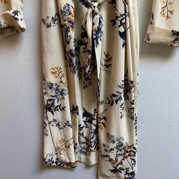 DEX floral belted duster  cardigan lightweight jacket Sz X (One size) - Picture 8 of 13